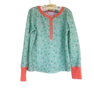 American Girl Beforever Kit Pajama Top Green Scottie Dog Print